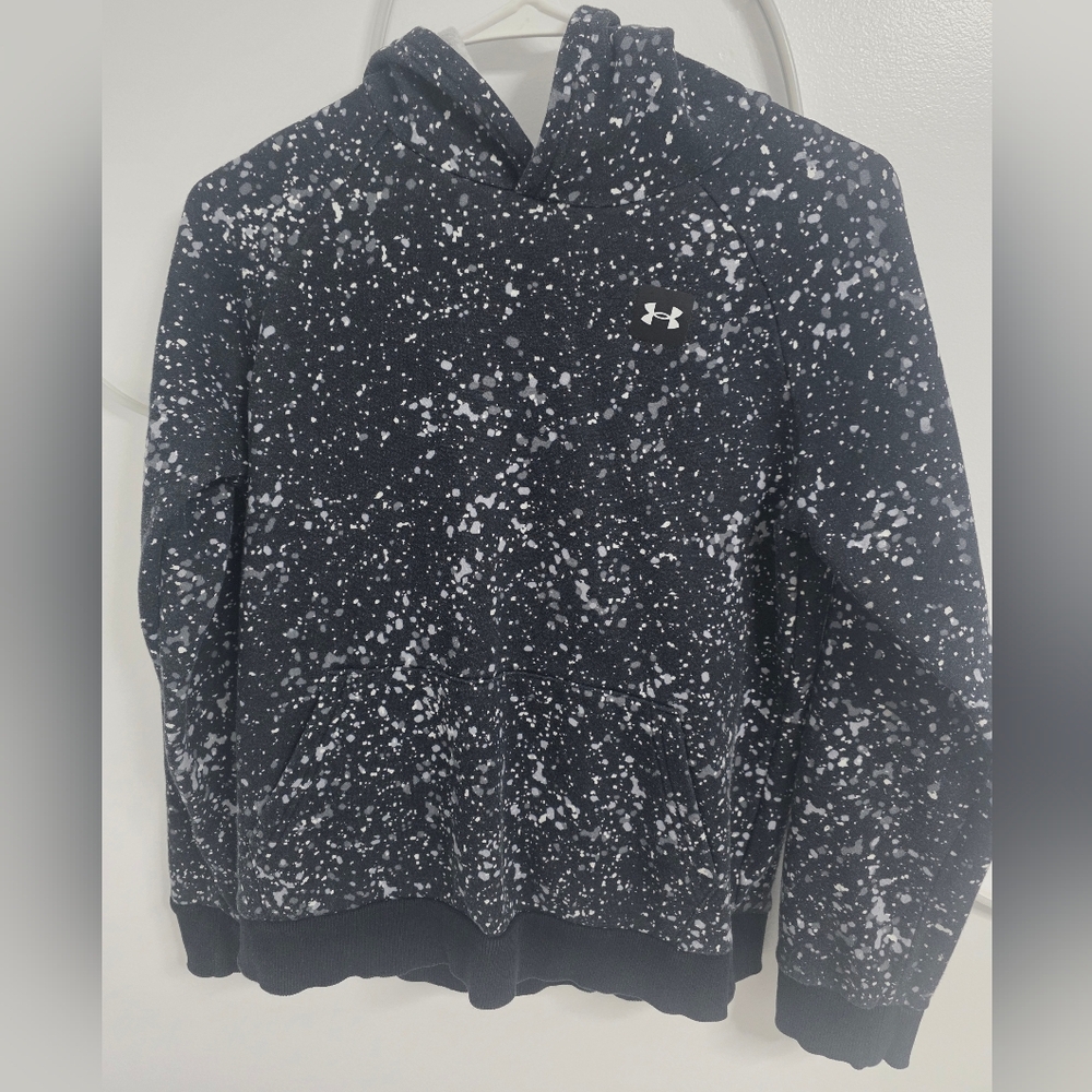 Boys Under Armour Black and White Hoodie